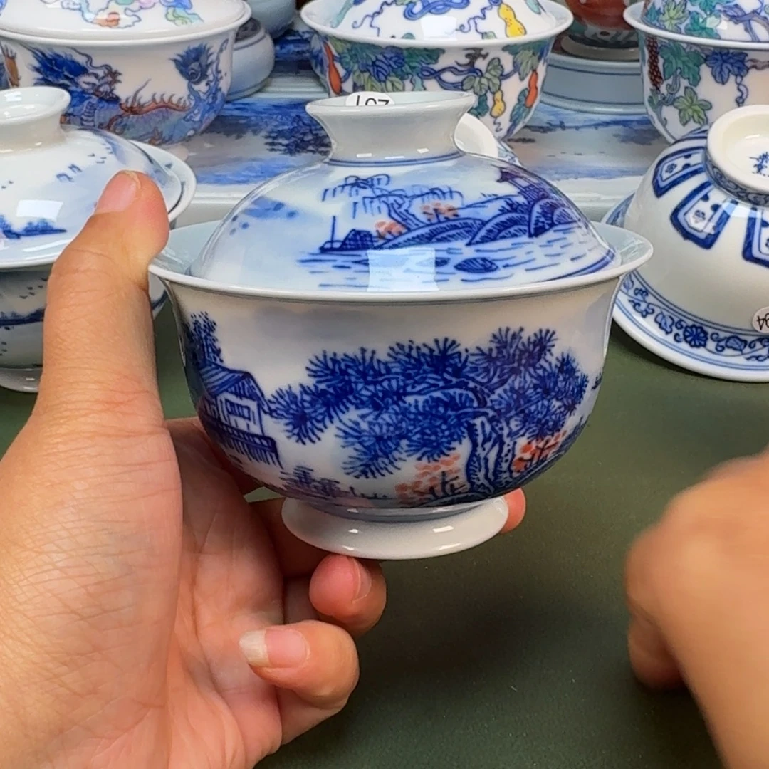 陶瓷景德镇纯手绘茶具圆圆251