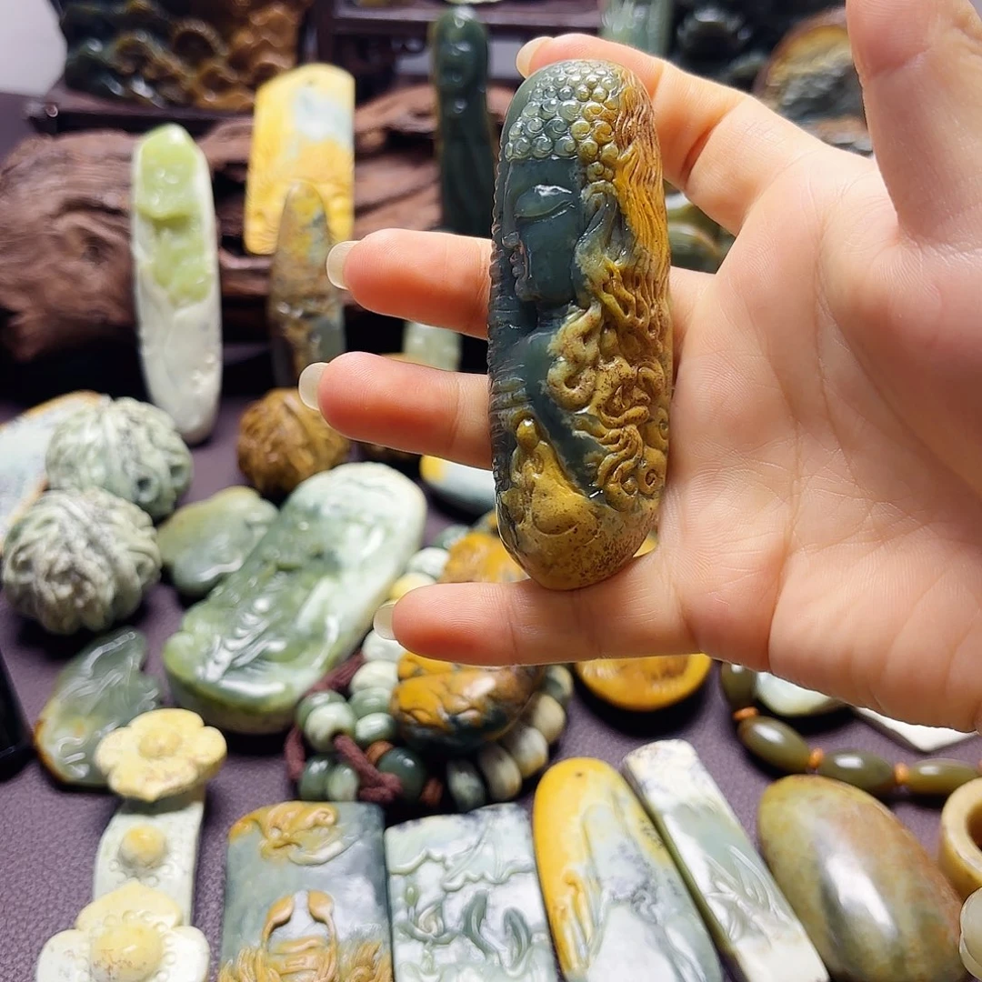 岫岩河磨玉（透闪石质玉）未镶嵌挂件