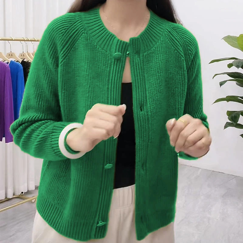 针织衫短款外套女毛衣开衫春秋新款高腰小款上衣外搭针织衫配裙子