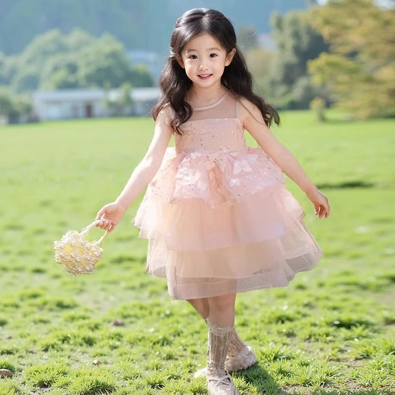 女童公主裙夏季2025新款儿童洋气裙子宝宝超好看纱裙小女孩连衣裙