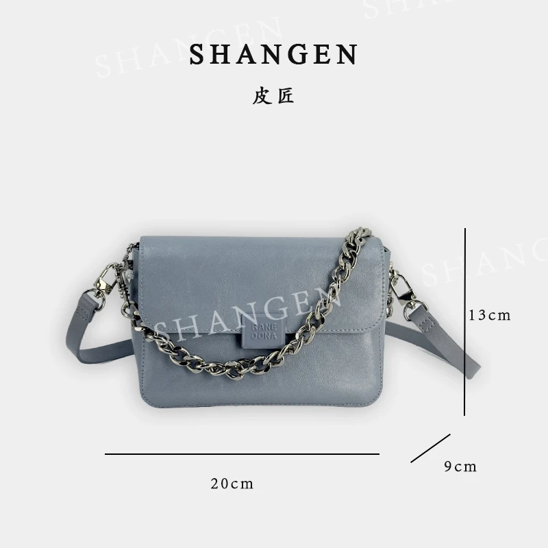 【尚恩CC】SK-92586-冰岛蓝-轻奢时尚女士新款单肩斜挎包