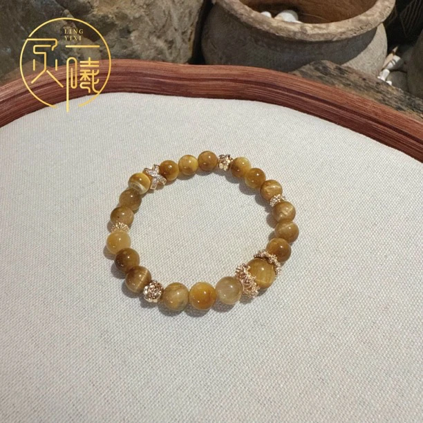 《虎佑》顶珠10mm+金虎眼8mm+女款手串猛虎招财护身气势如虹正能量
