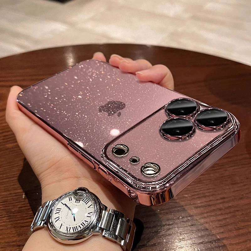 璀璨星河适用苹果17promax手机壳iPhone16pro高级感15pro透明情侣