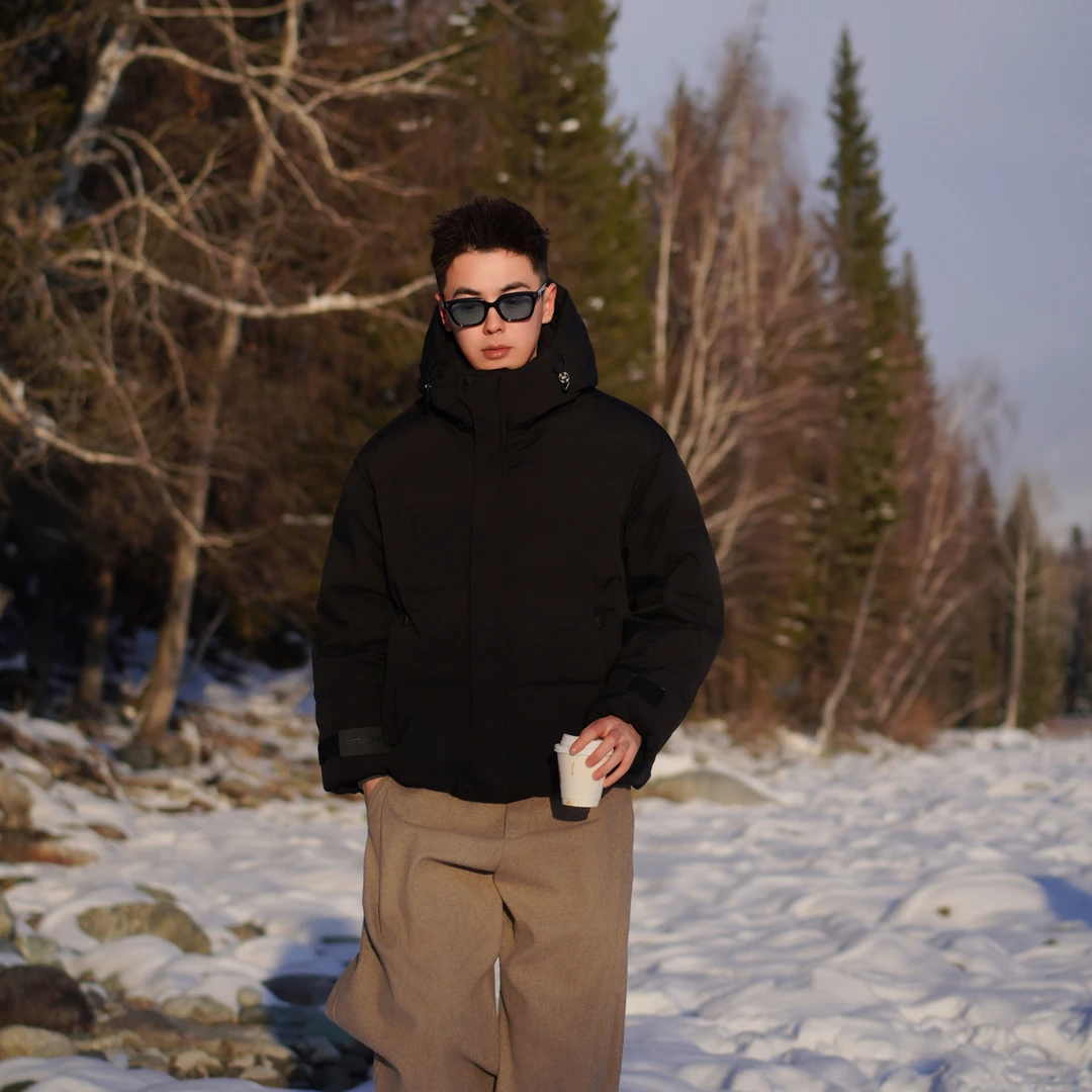 CityDay【楠哥】“热压三明治”宇航员雪绒服老钱连帽羽绒外套 250551