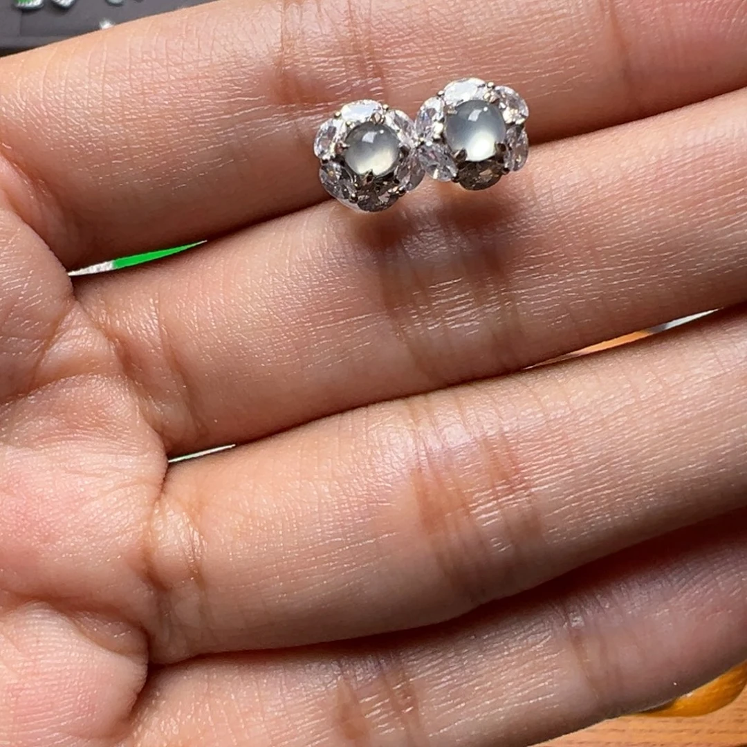 翡翠未镶嵌耳饰耳饰