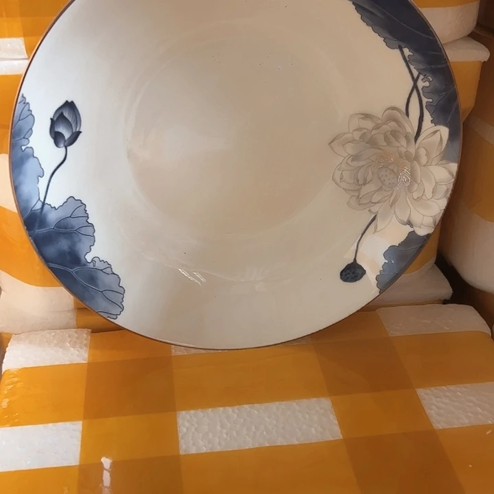 荷花6支新骨瓷微瑕