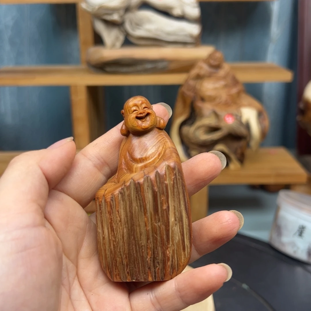 木小*九崖柏木摆件手把件