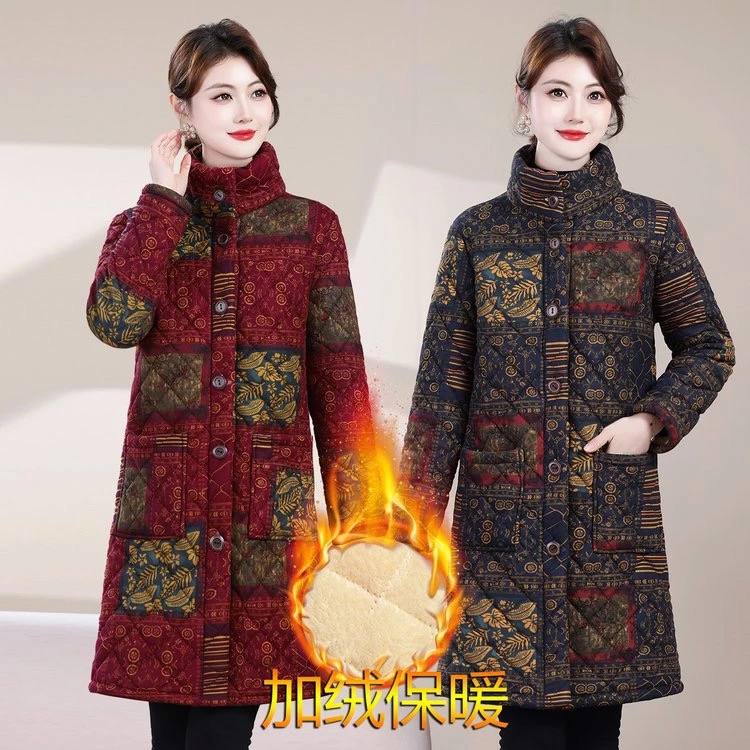 【衣雅严选】8176-2566#新款冬季加绒加厚立领保暖单排扣棉服外套