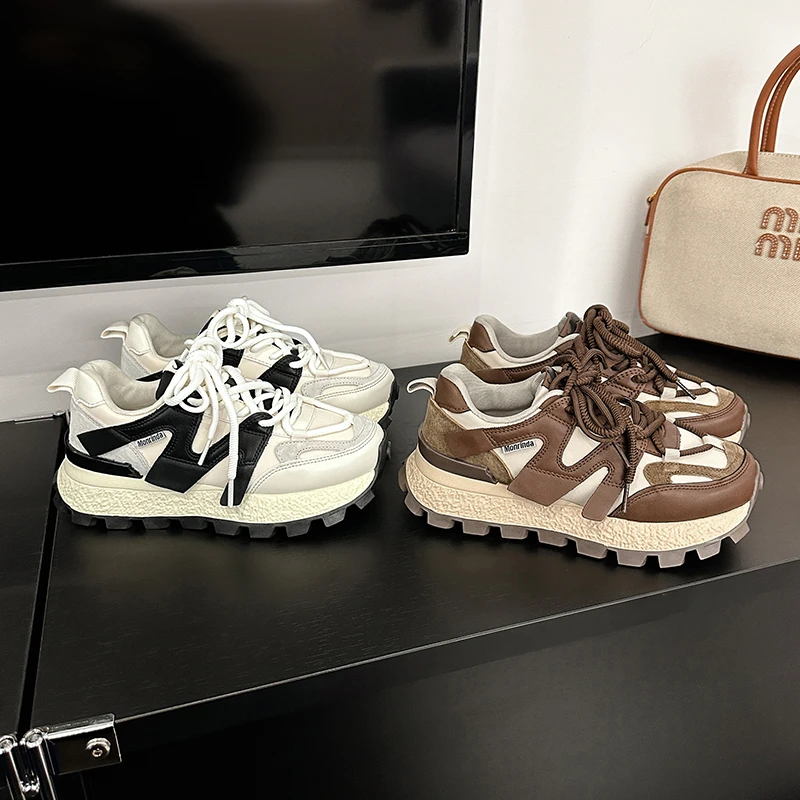 2025韩版春季莫奈阿甘鞋：时尚百搭复古休闲厚底YQ