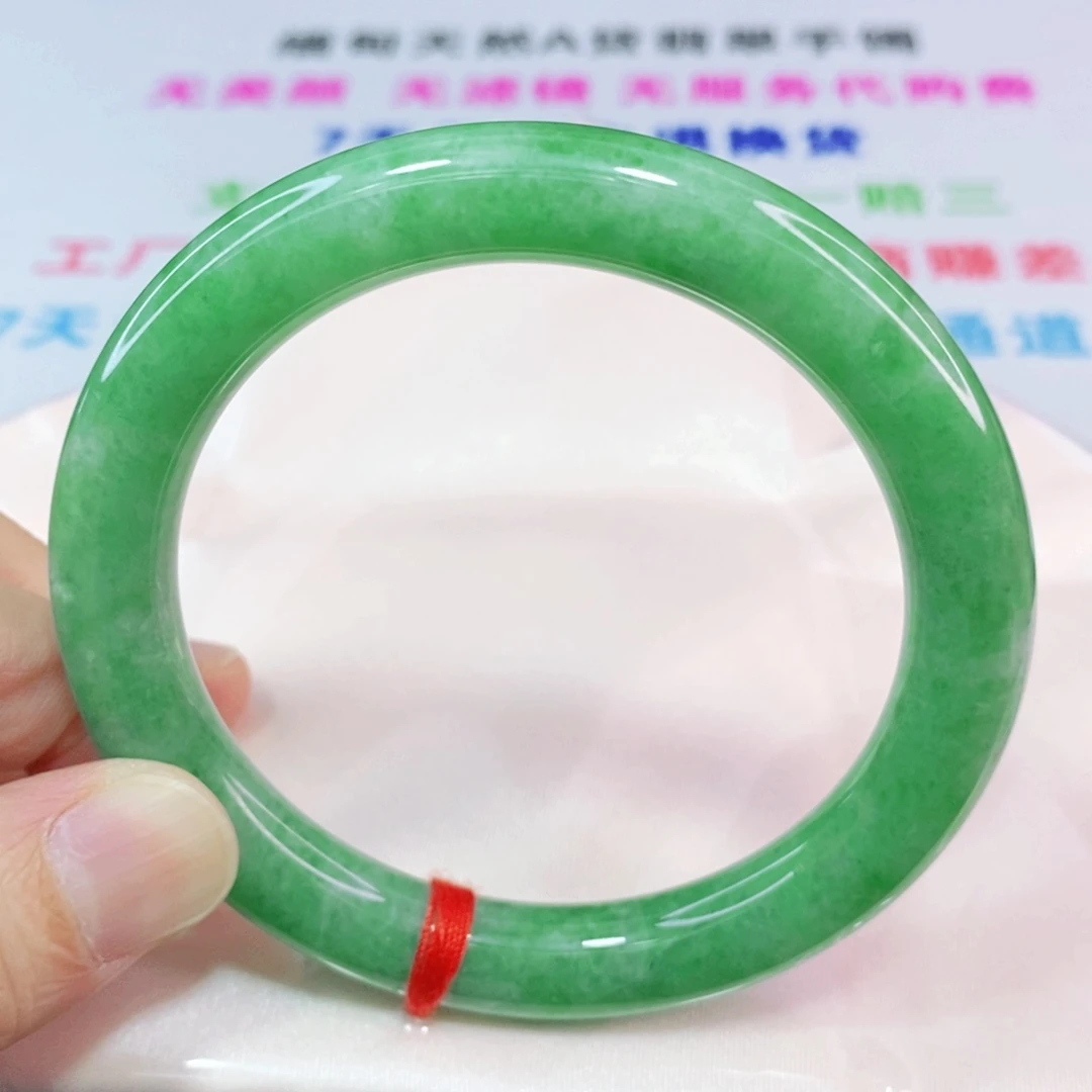 未镶嵌手镯翡翠59圈口圆条