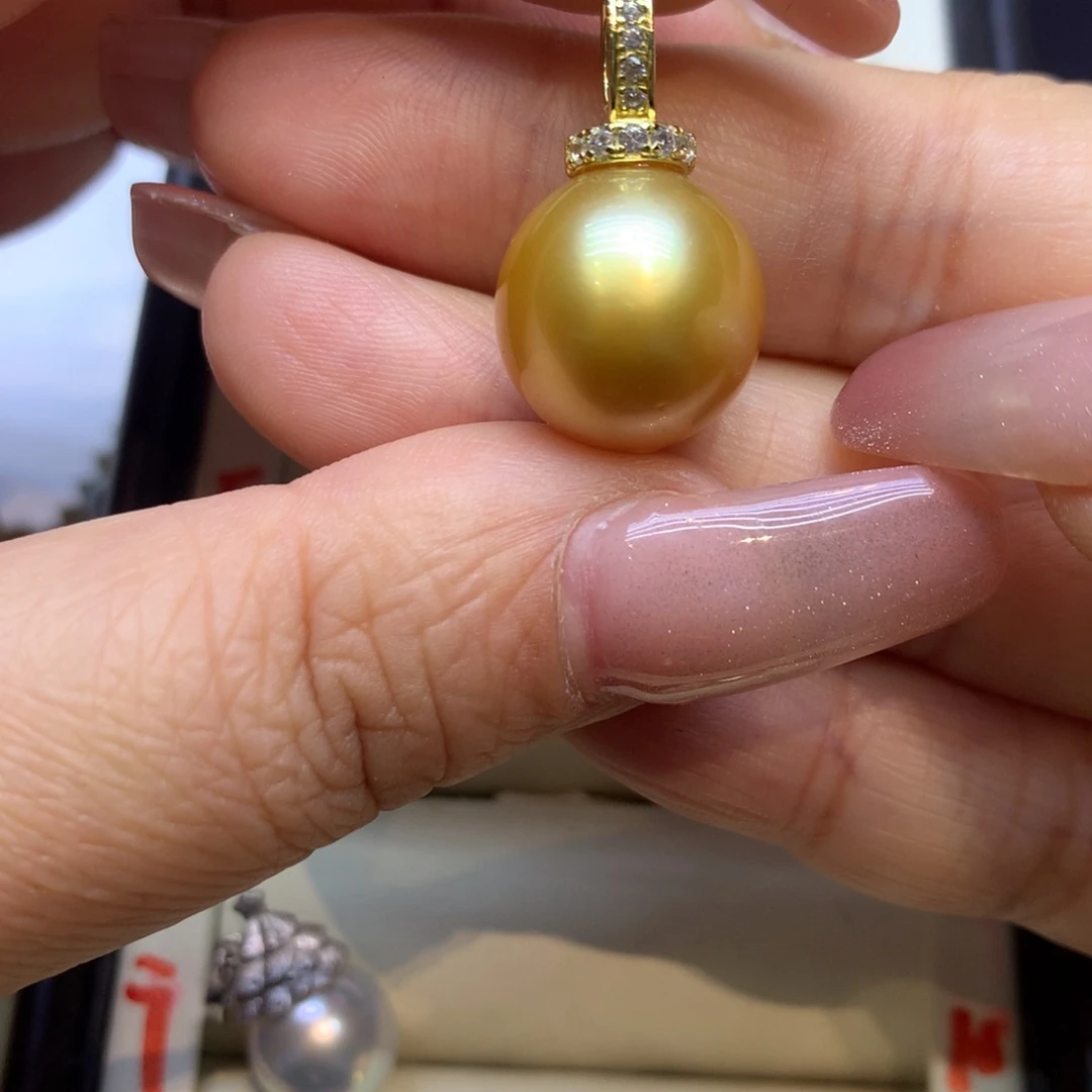 颈饰银S925镶嵌海水珍珠