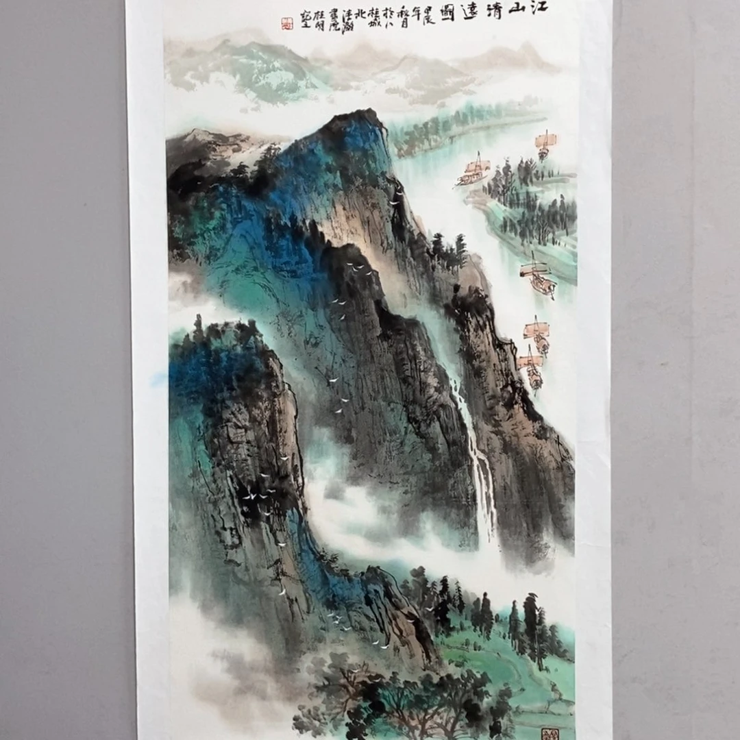 国画黄桂明三尺真人真品