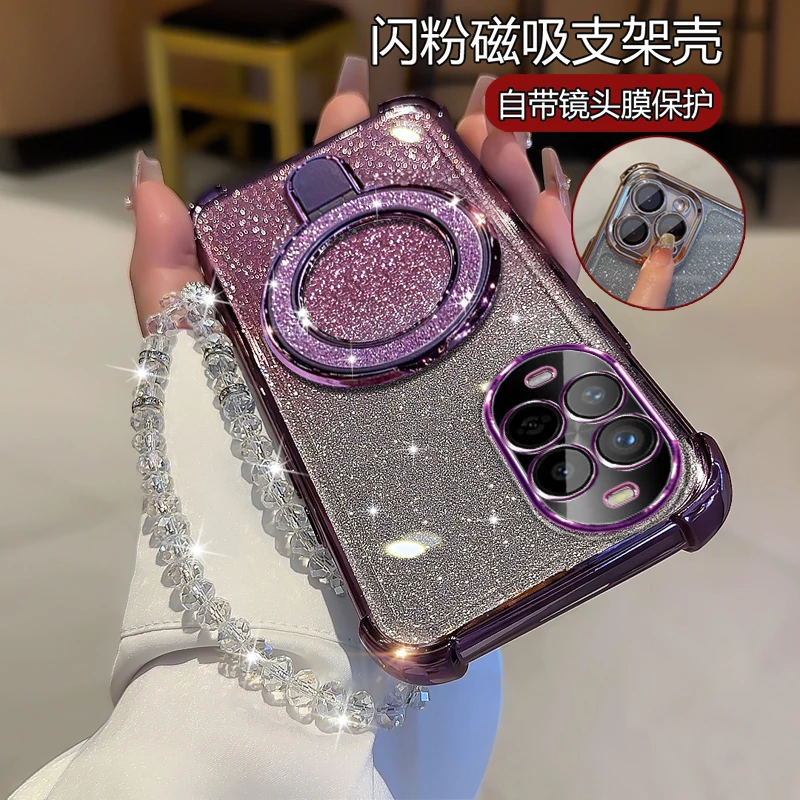 适用华为nova14活力版手机壳女潮闪粉渐变硅胶软壳TYR-AL00带支架