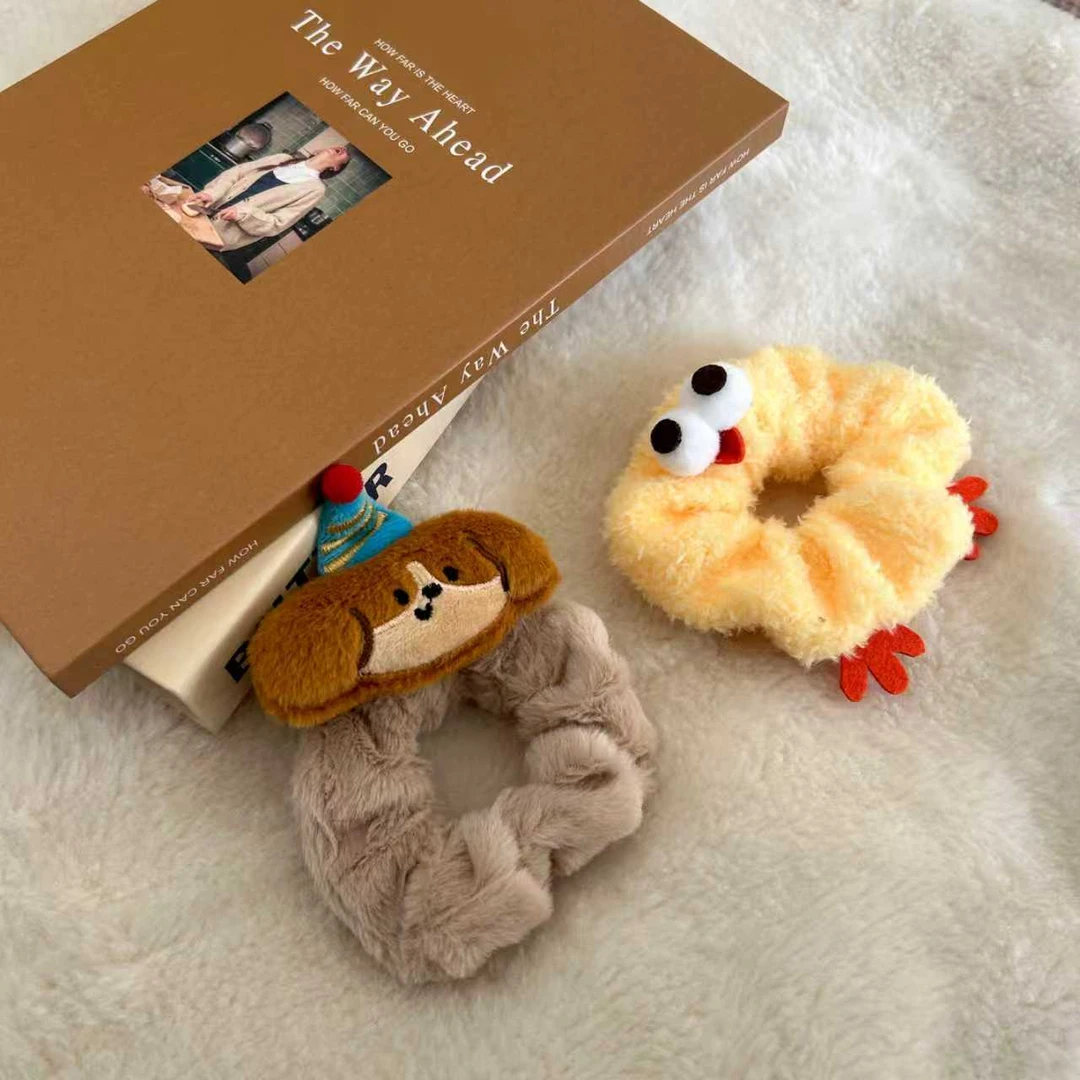【毛绒发圈】新款可爱毛绒小鸡发圈搞怪甜美少女心超萌头绳百搭