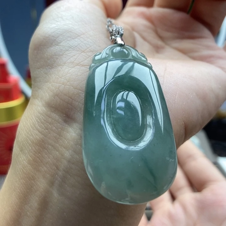 翡翠银S925镶嵌颈饰吊坠3