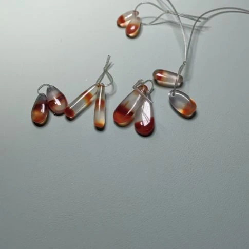 快***子玛瑙/玉髓未镶嵌耳坠