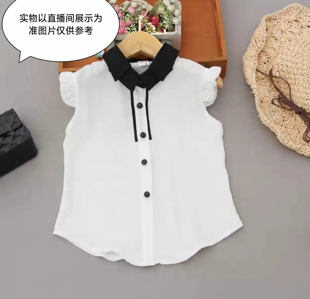 女短袖纯色学院风夏季淑女衬衫韩版韩系少女