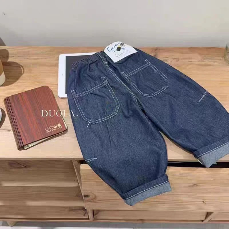 2025夏季新款超软薄款牛仔裤儿童百搭休闲裤宝宝韩版宽松直筒裤潮