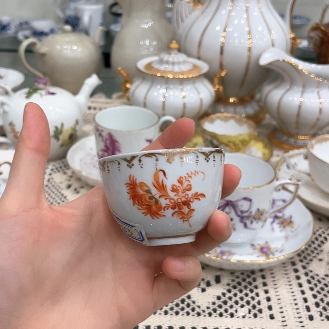 摆件中古一等马可里尼时期茶杯