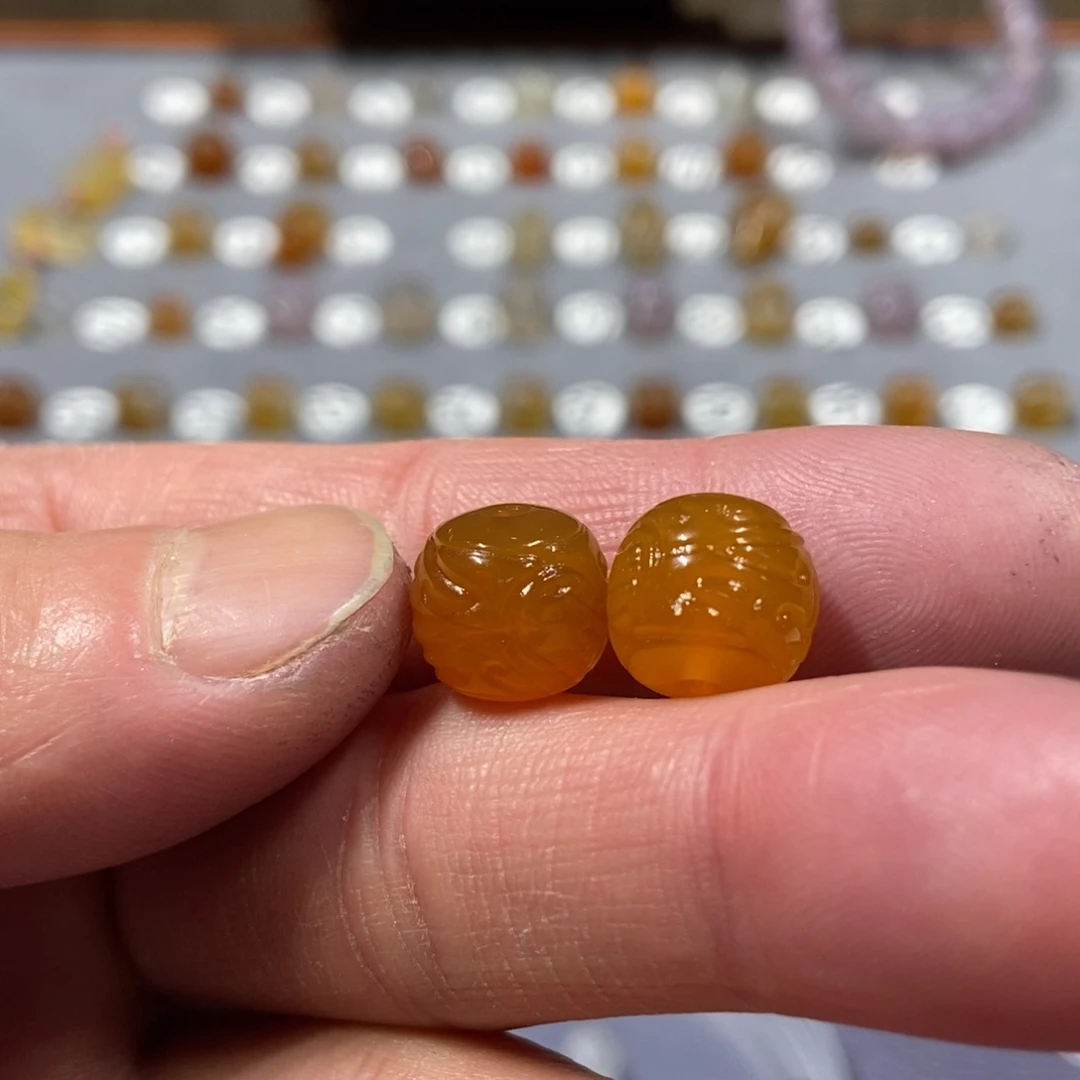 最***阳玛瑙/玉髓合金颈饰珠