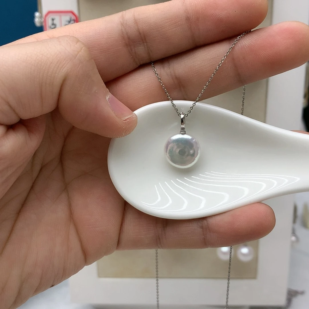 【闪购商品】淡水珍珠吊坠(不含链)银S925镶嵌