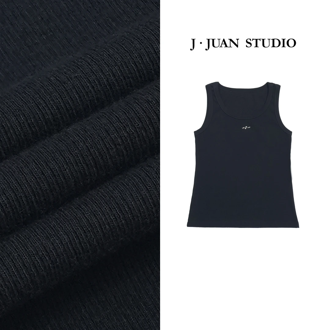 【J.Juan】随手穿-春夏百搭工字背心高个子女装纯色修身高弹无袖T恤