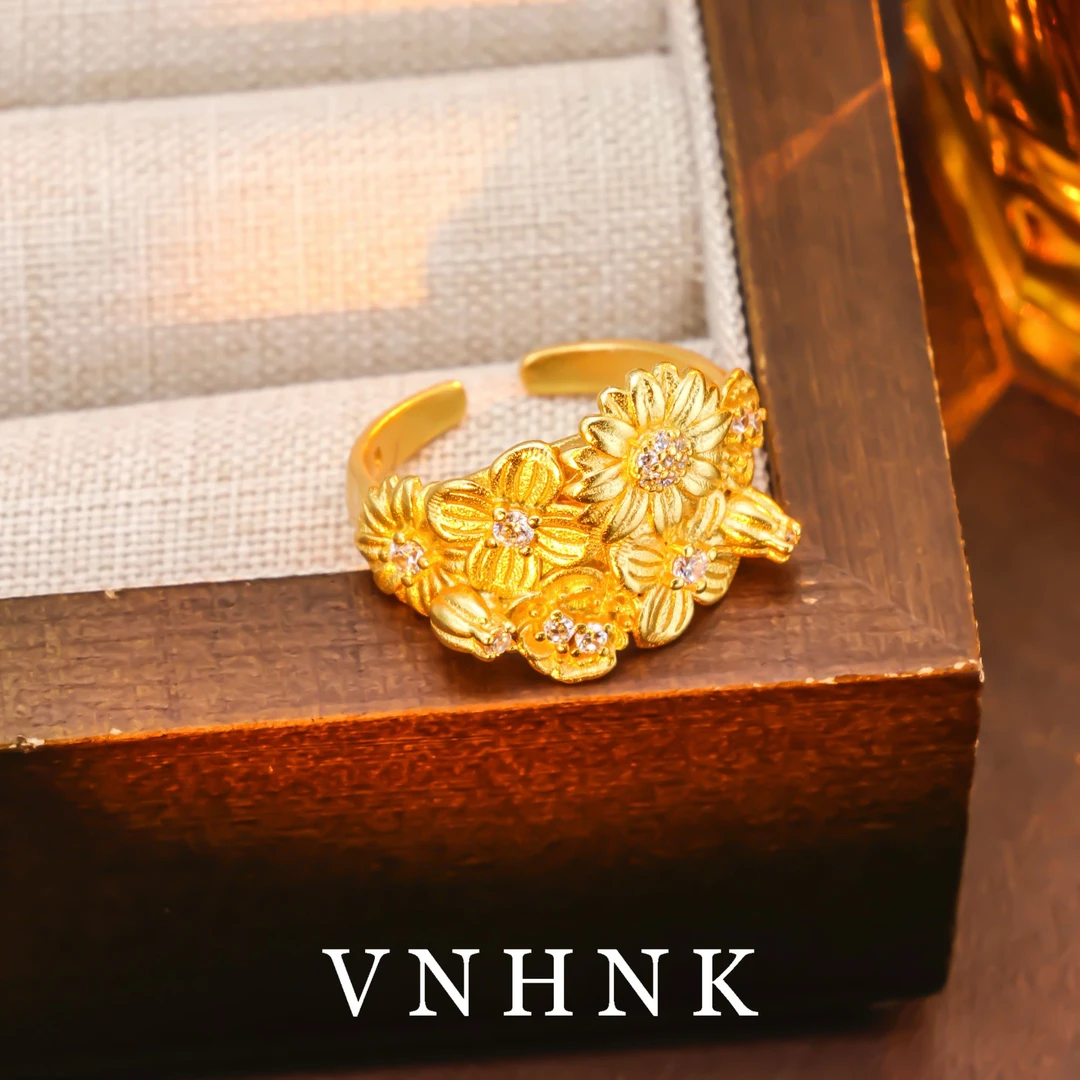 铜合金合成锆石戒指 美可儿   N245   金色时尚百搭戒指