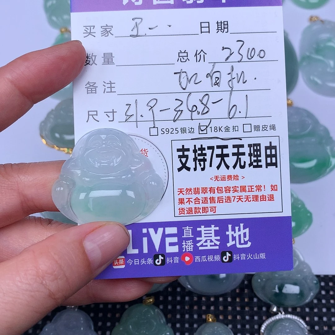 翡翠未镶嵌颈饰王*涵天然