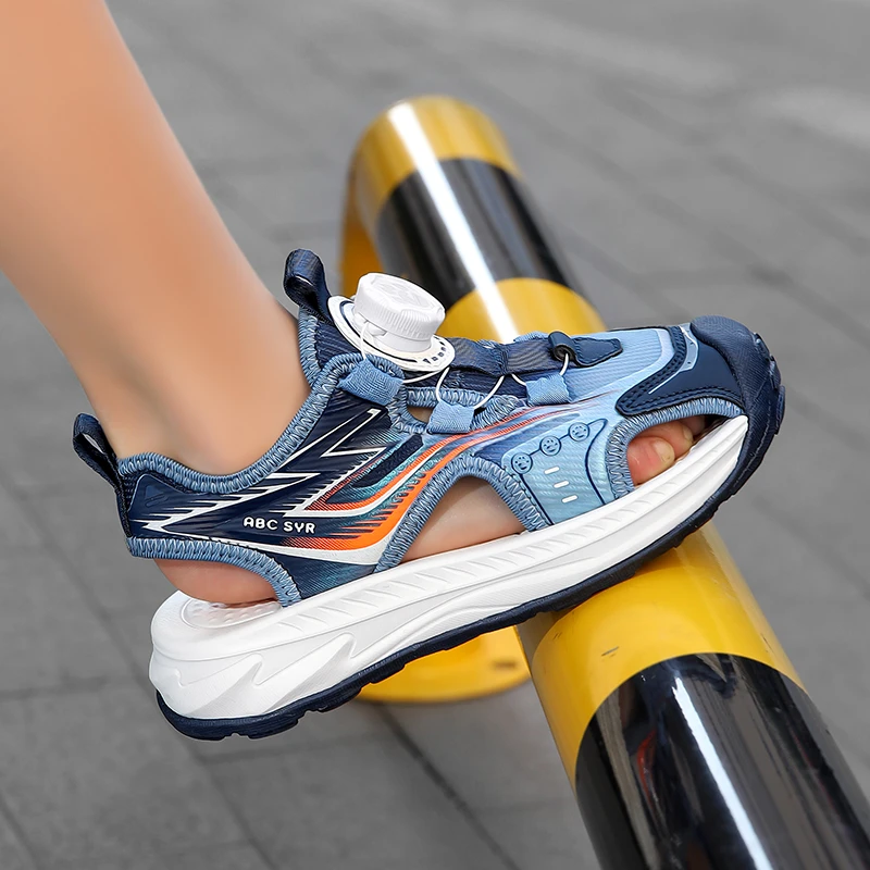 男童凉鞋夏季新款中大童男孩防滑软底儿童休闲运动包头沙滩鞋耐磨