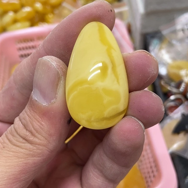 未镶嵌蜜蜡裸石吊坠