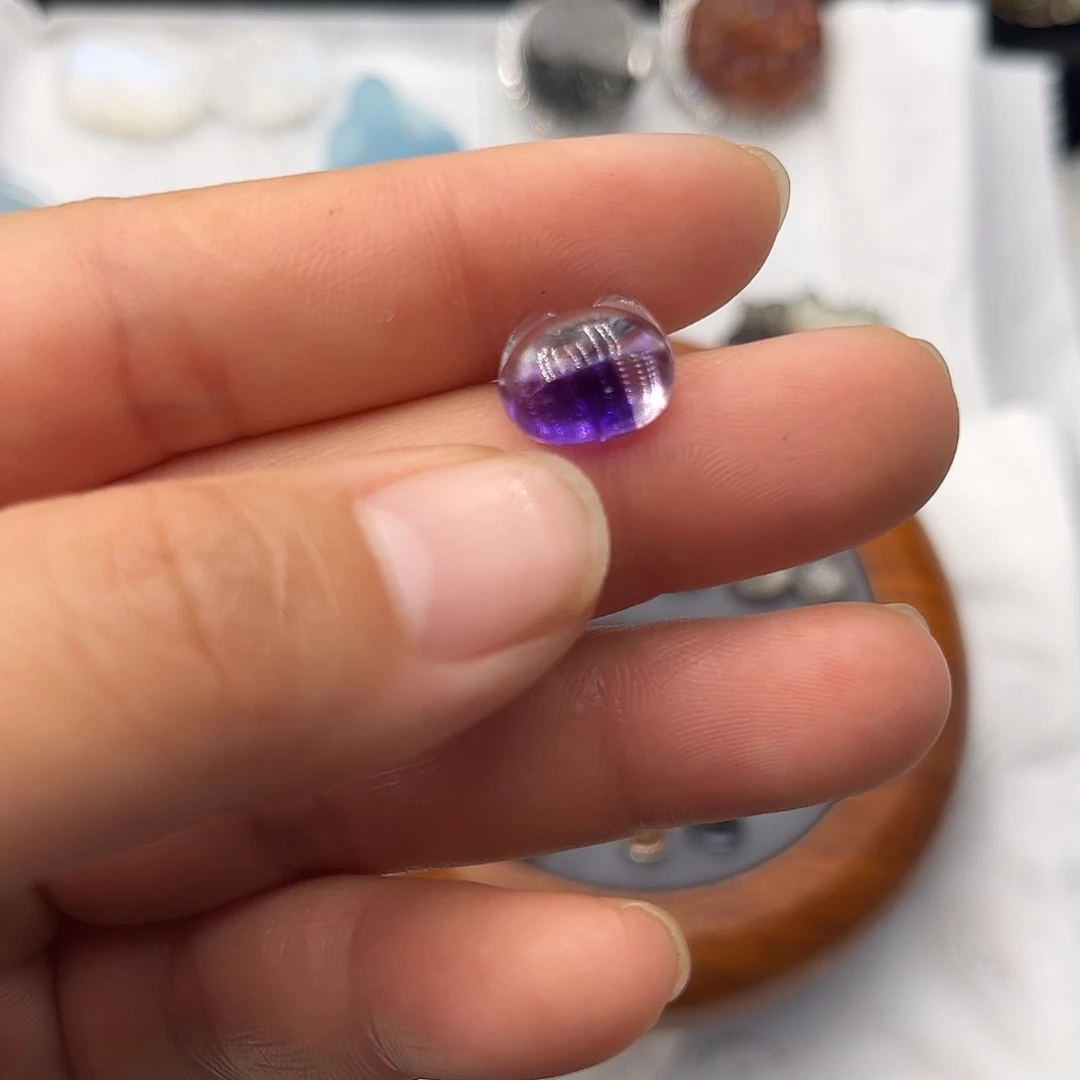 颈饰银S925镶嵌水晶s**a紫水猫头35