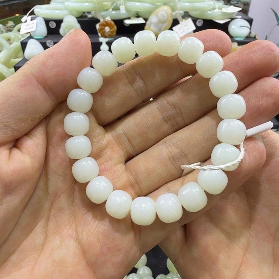 和田玉未镶嵌手串新疆和田玉手串卡10