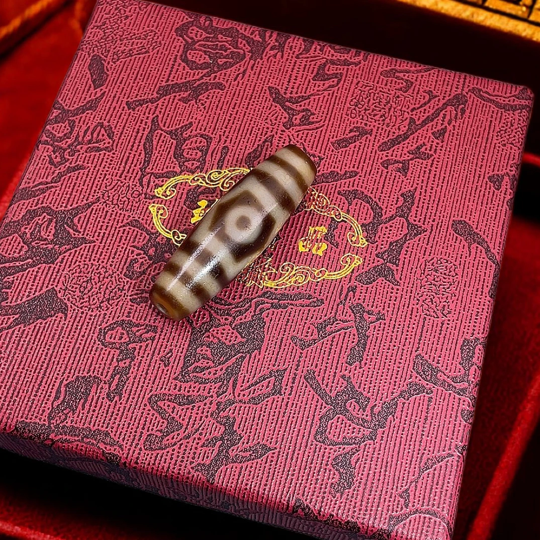 牙黄巴西老油料台珠手工宝盖三眼天珠玛瑙吊坠时尚复古民族风百搭