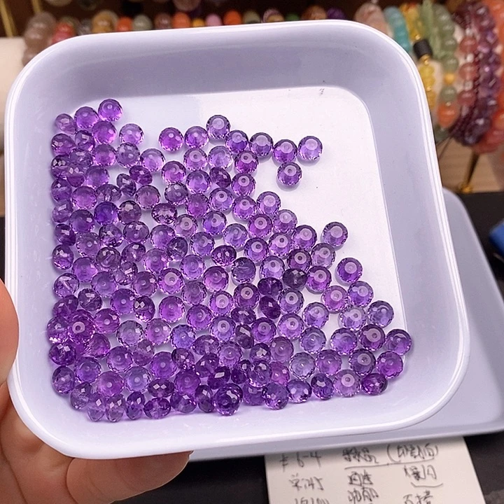未镶嵌卡6-4紫水晶30个玛瑙/玉髓