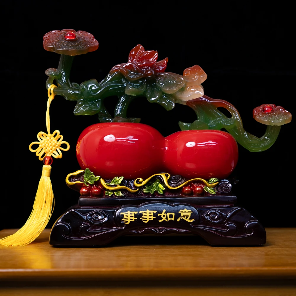 事事如意平安客厅玄关装饰品乔迁新居旺铺开业高端精雕礼物摆件