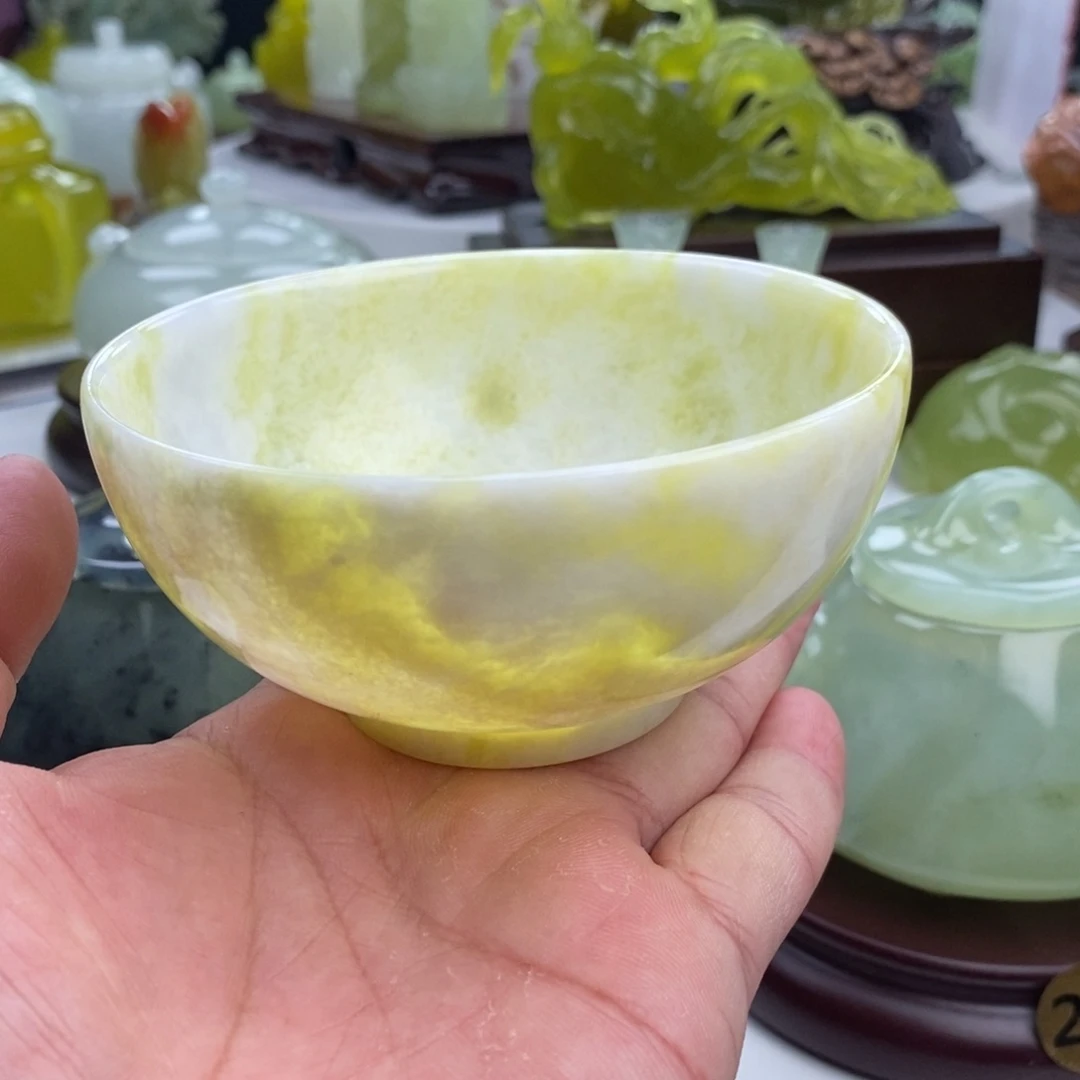岫玉未镶嵌四大名玉碗