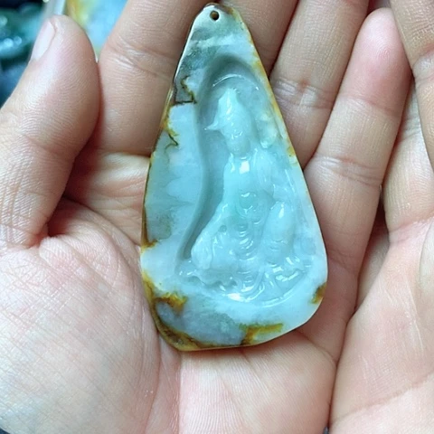 翡翠颈饰未镶嵌天然缅甸翡翠a货
