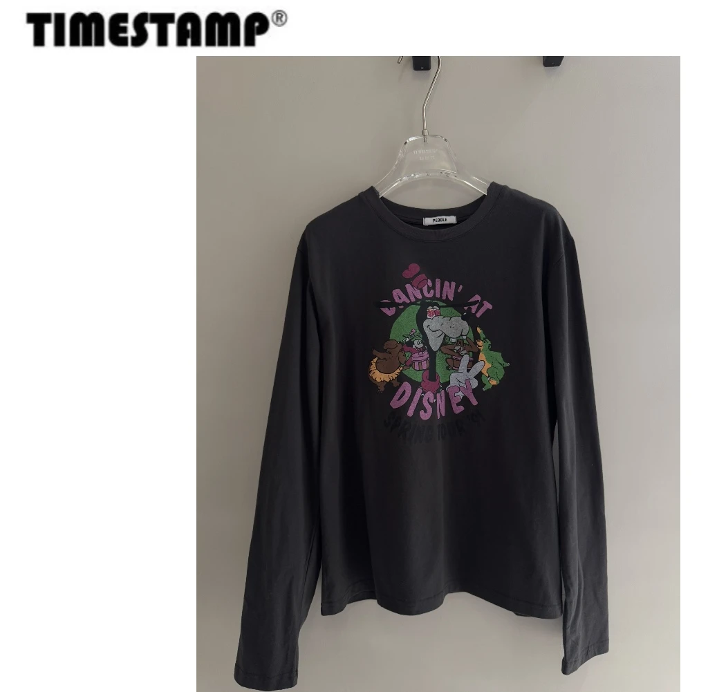 【TIMESTAMP】2025/6t8151泡菜国早春新款时尚简约卡通长袖T恤