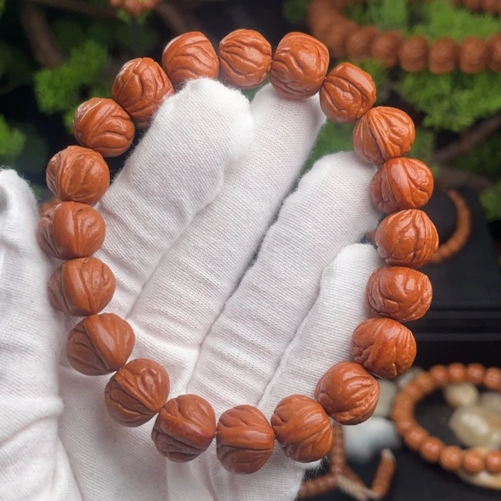 请***忘吊坠桃核玉龙脊单圈