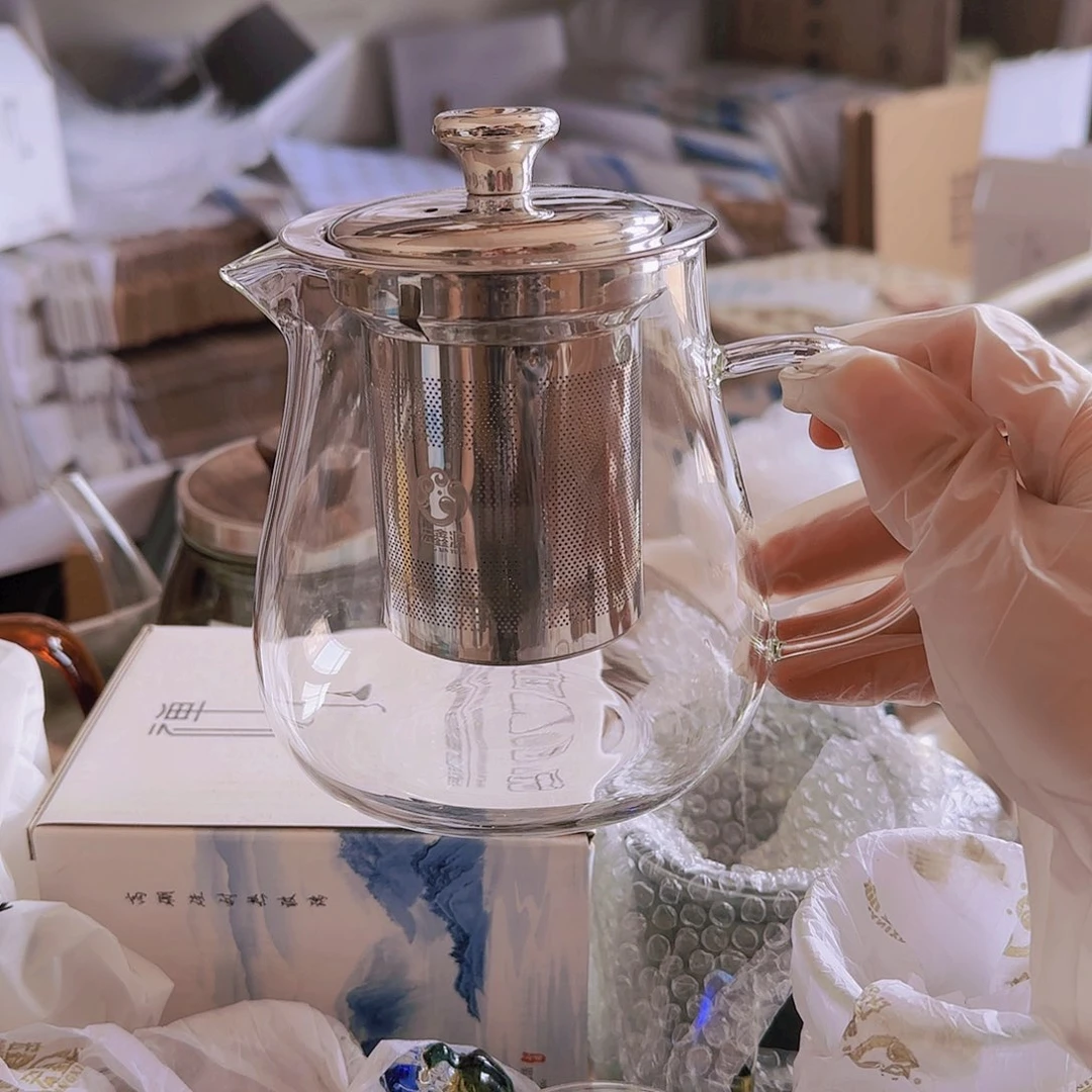 【闪购商品】高硼硅玻璃茶水分离瑕疵H663钢