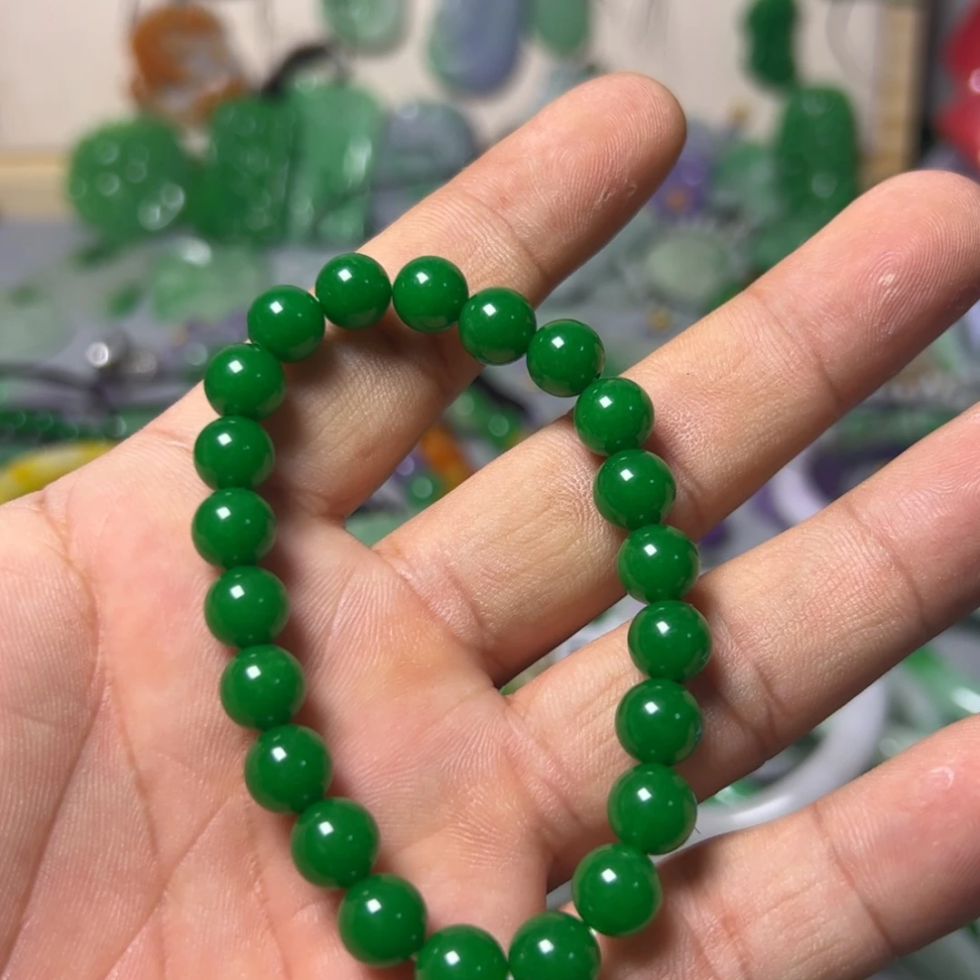 白玉菩提吊坠手串