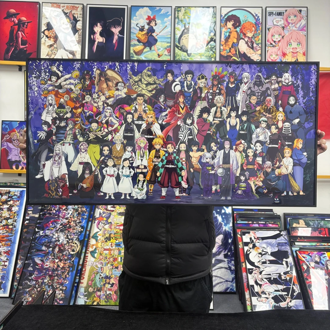 鬼灭之刃全家福无限城九柱炭治郎装饰挂画动漫40*80cm