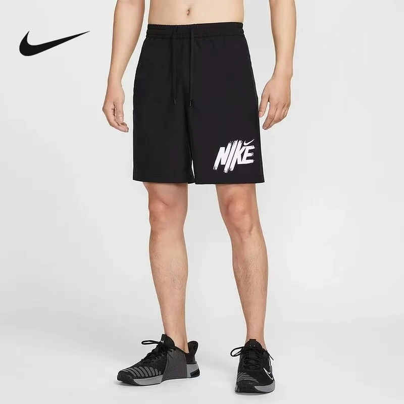 Nike耐克男子2025新款训练印花透气速干运动中长裤短裤HV0385-010