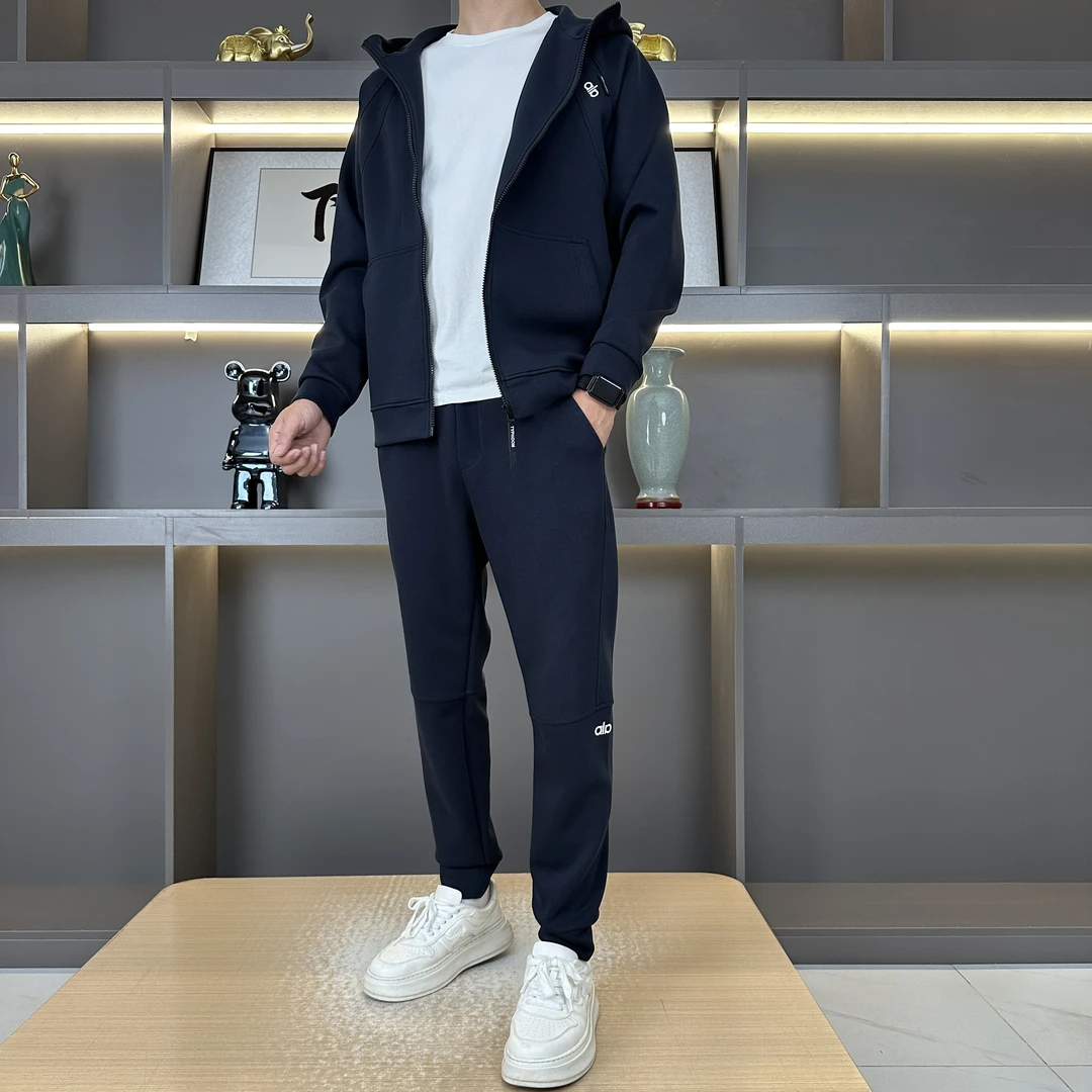 潮款运动套装时尚流百搭宽松弹力男士套装两件套8003