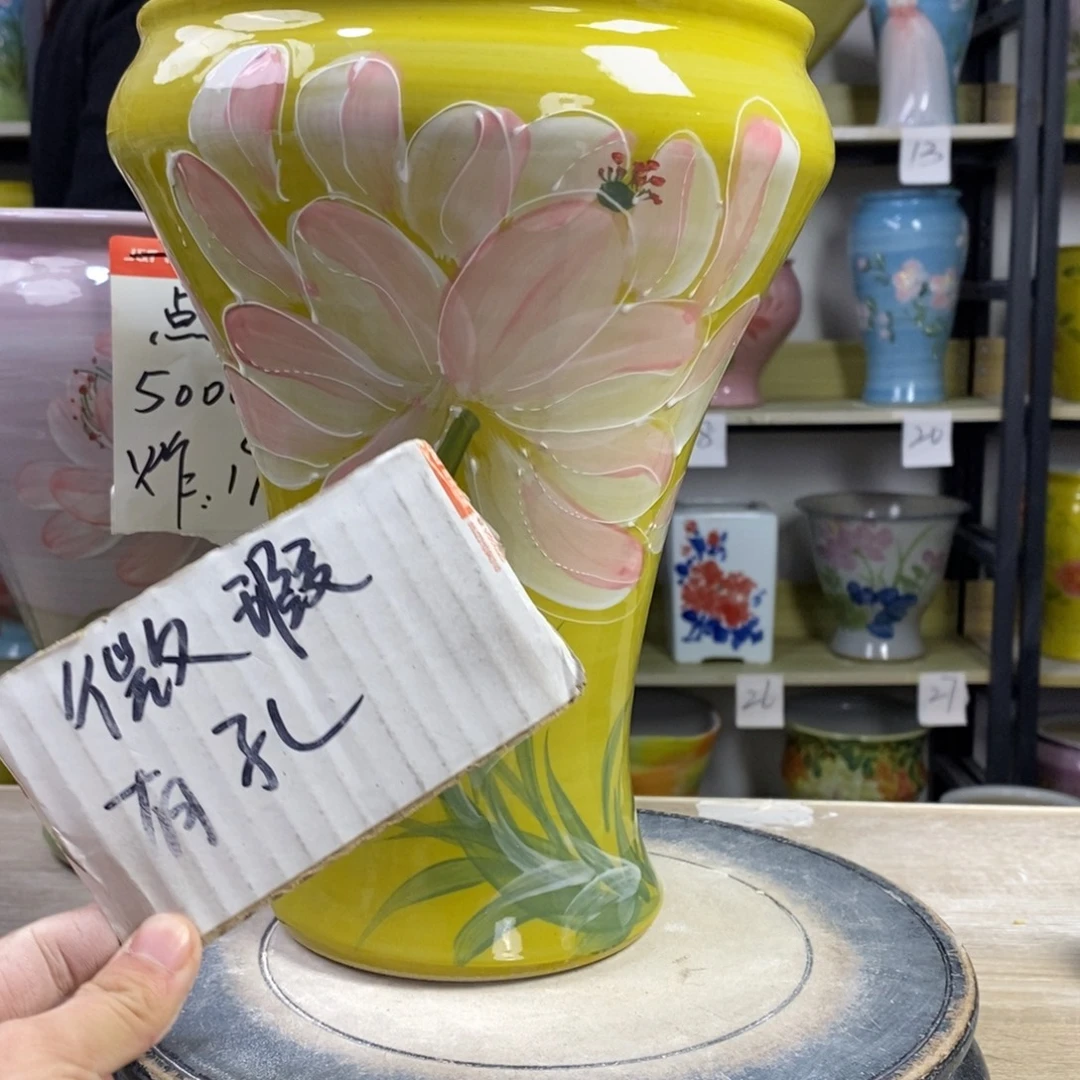 景德镇手工手绘陶瓷花盆