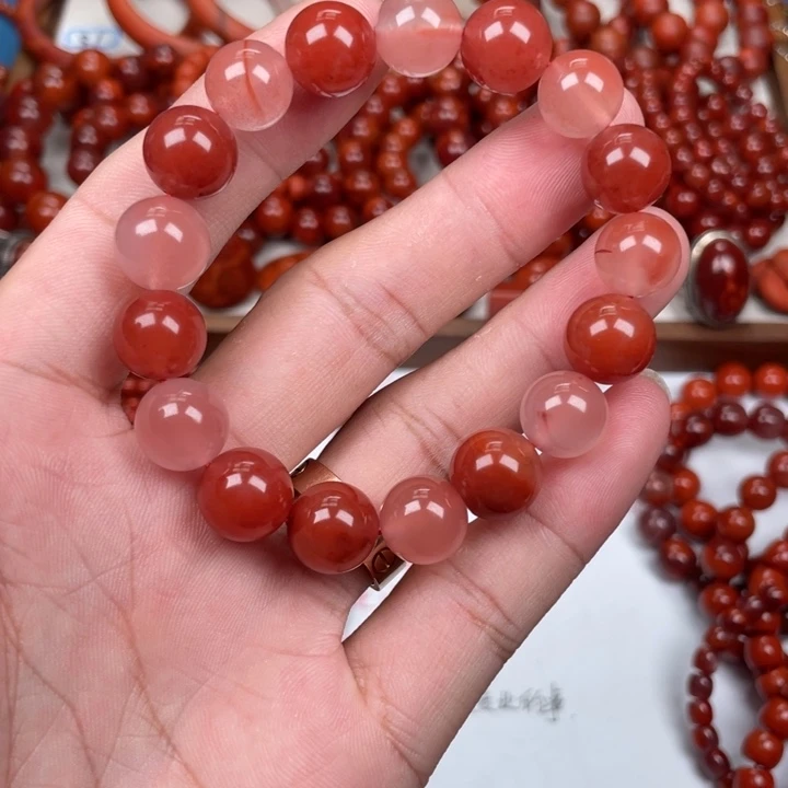 南红玛瑙未镶嵌手链