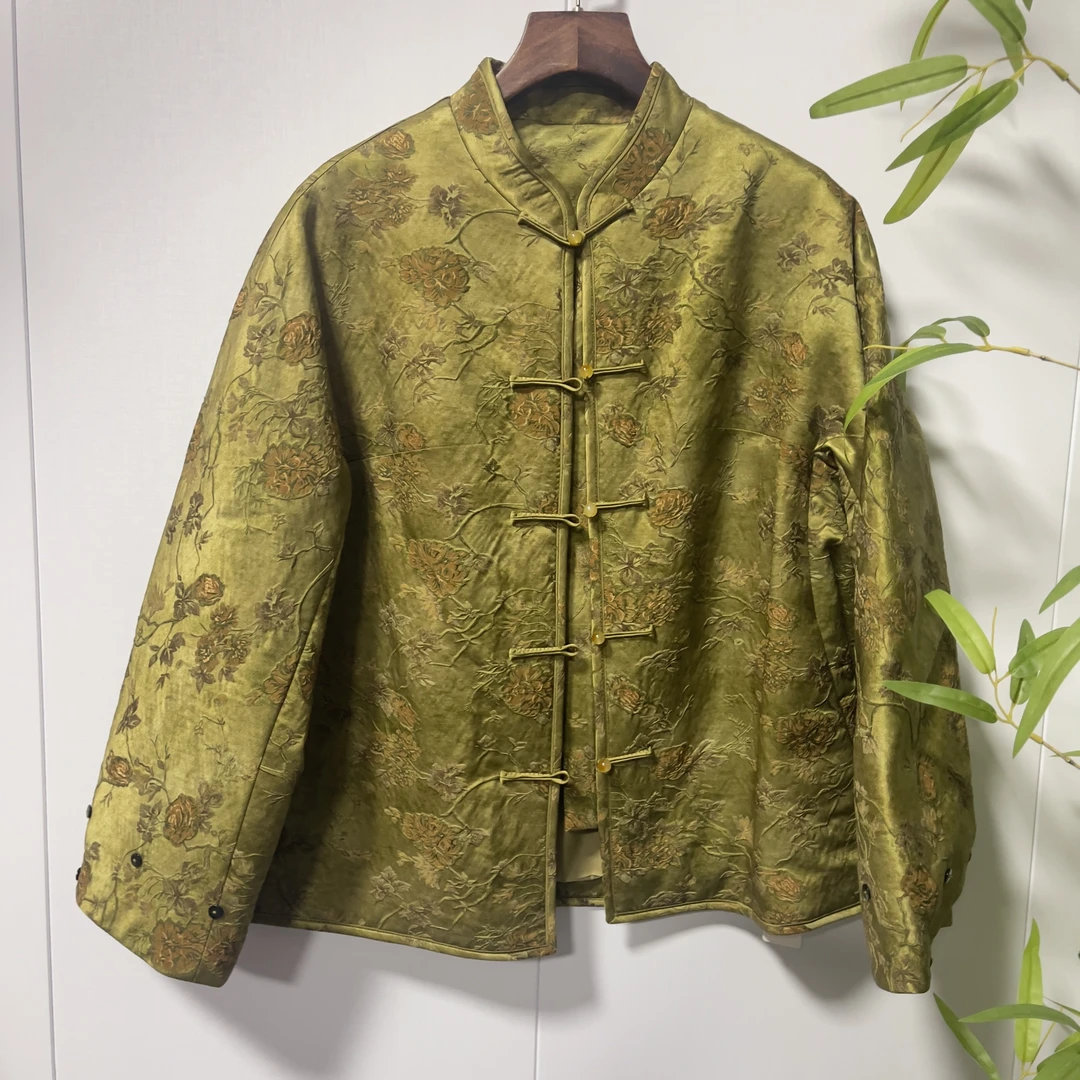 青娘子提花新中式复古短款秋冬棉服-241891