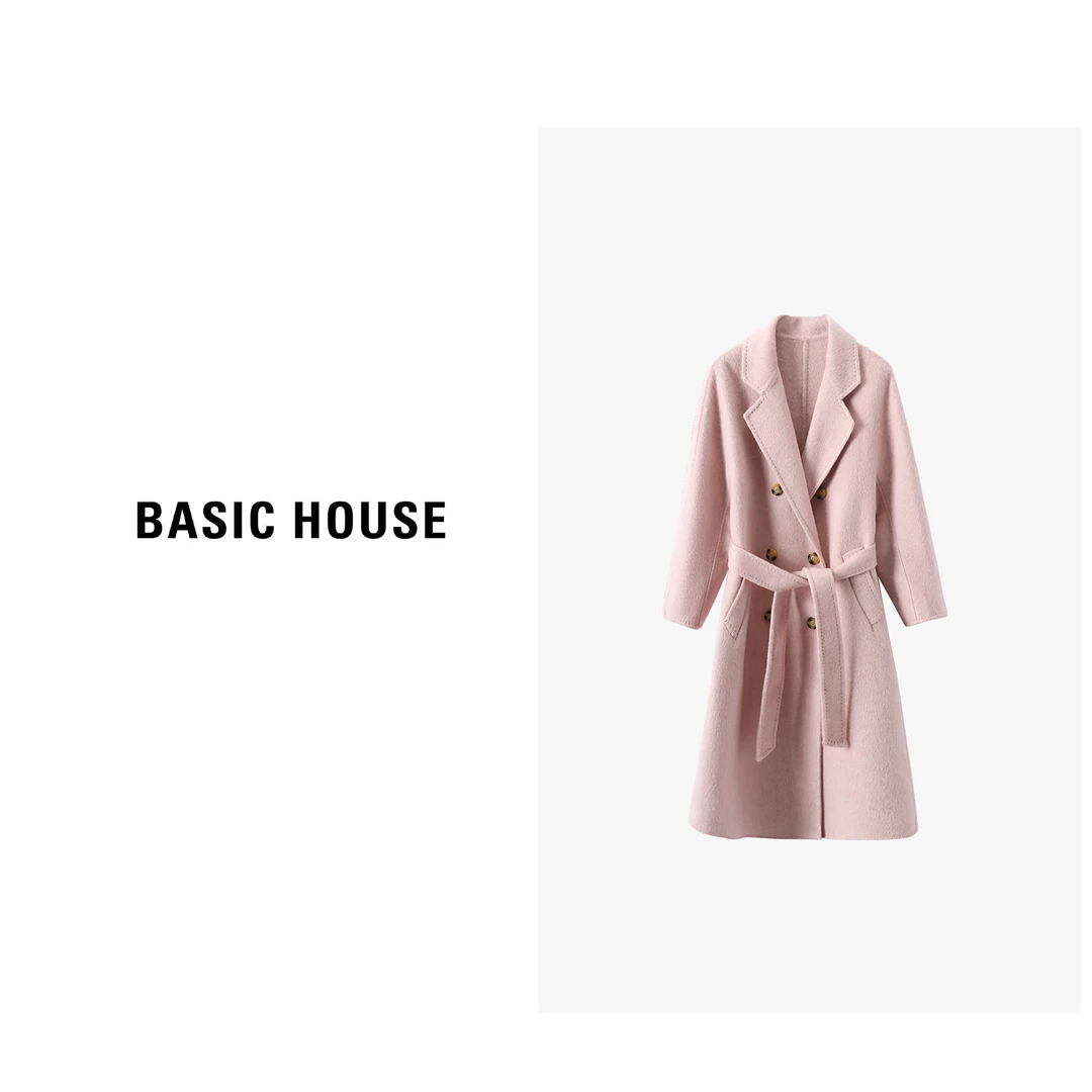 《李易行》Basic House/百家好秋冬气质长款双面呢大衣B0633B5U472
