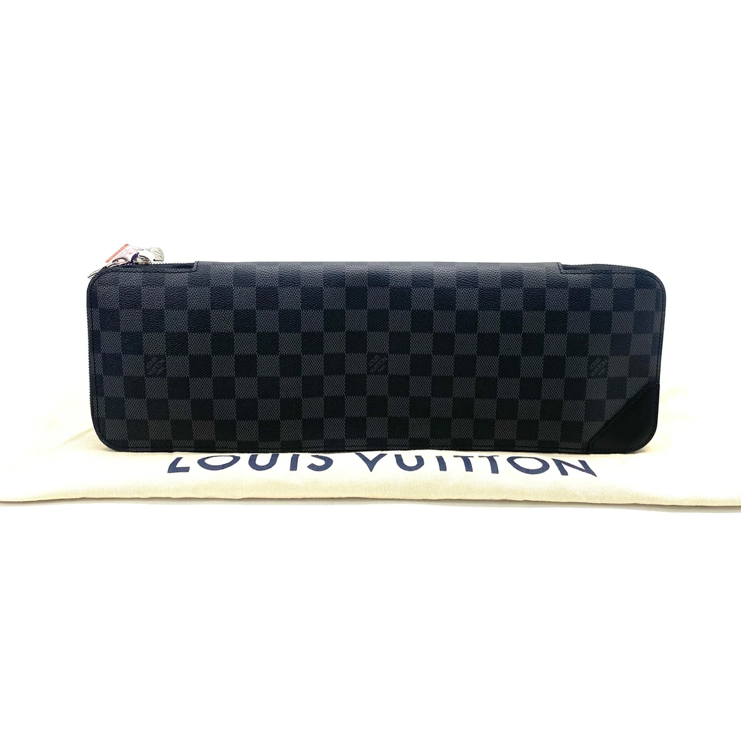 未使用 LouisVuitton/路易威登 黑棋盘格收纳盒 43/14