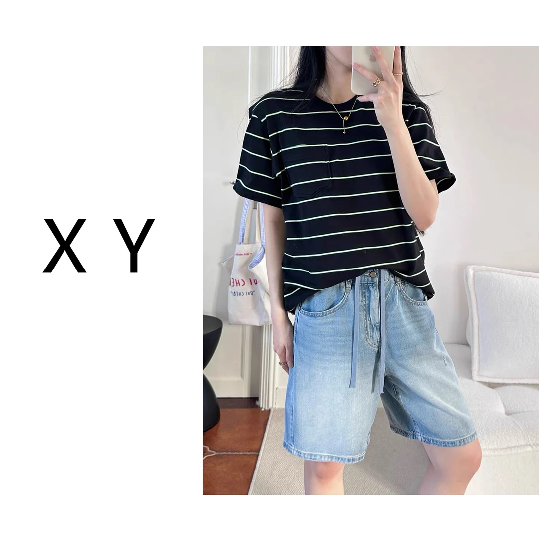 清仓2！夏日冰凉轻薄，莱赛尔天丝牛仔中裤 25年柜子新品